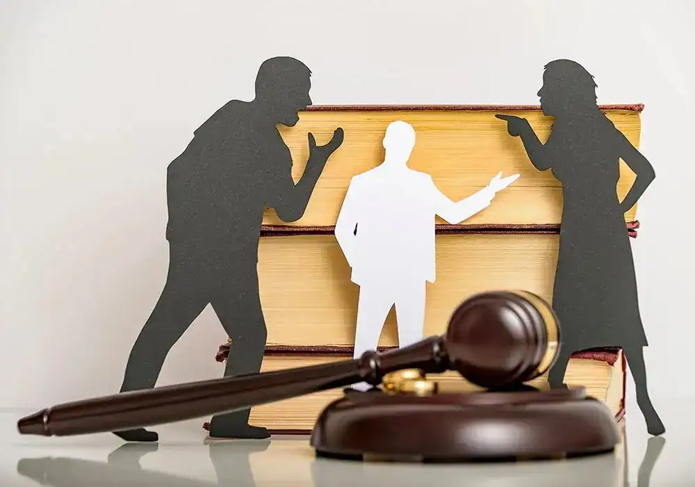 image of couple arguing through divorce Cheshire